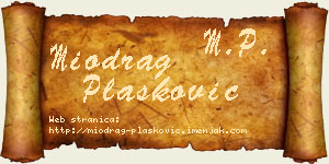 Miodrag Plasković vizit kartica